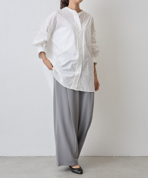 BEARDSLEY（ビアズリー）の「衿カットオフノーカラーシャツ（シャツ/ブラウス・レディース・ホワイト・FREE）」の19枚目の写真