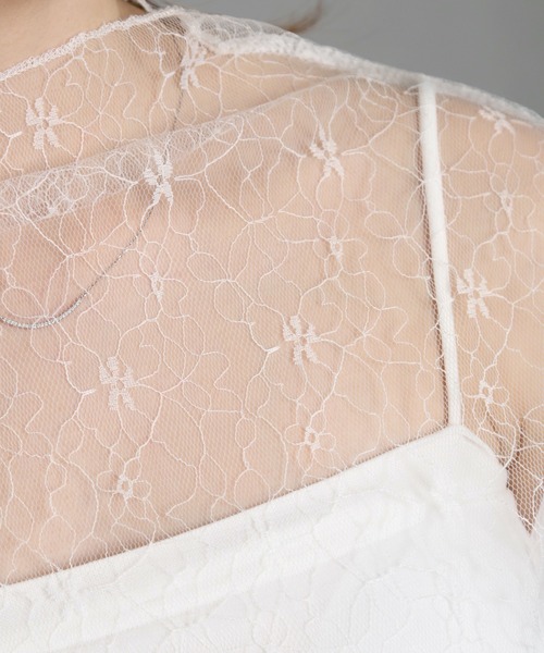 Chiina（チーナ）の「【Chiina】フロッキー　シースルーハイネックトップス（その他トップス・レディース・ホワイト系3/ホワイト系2/ブラック系5/ブラック系4/ホワイト系1/ブラック系2/ブラック系1/ブラック系3・FREE）」の18枚目の写真