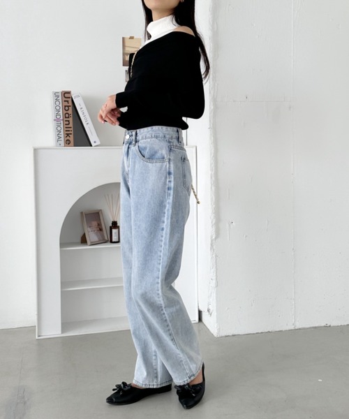 CLEA（クレア）の「無地・ボーダーオフショルニットトップス（ニット/セーター・レディース・ブラック系その他/ブラック・FREE）」の10枚目の写真