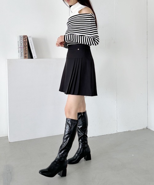 CLEA（クレア）の「無地・ボーダーオフショルニットトップス（ニット/セーター・レディース・ブラック系その他/ブラック・FREE）」の17枚目の写真