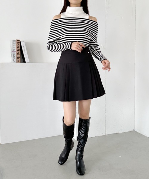 CLEA（クレア）の「無地・ボーダーオフショルニットトップス（ニット/セーター・レディース・ブラック系その他/ブラック・FREE）」の18枚目の写真