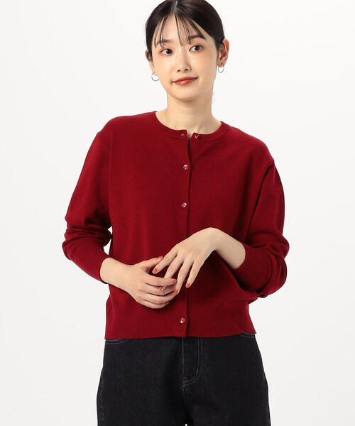 COMME CA ISM(コムサイズム)の「【 マシンウォッシャブル 】ベーシックカーディガン(カーディガン/ボレロ・レディース・チャコール/ブラック/レッド/ホワイト・LARGE/MEDIUM)」の4枚目の写真