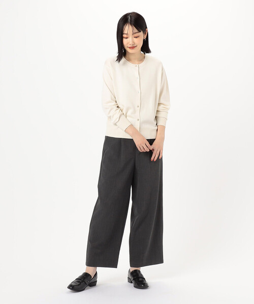 COMME CA ISM(コムサイズム)の「【 マシンウォッシャブル 】ベーシックカーディガン(カーディガン/ボレロ・レディース・チャコール/ブラック/レッド/ホワイト・LARGE/MEDIUM)」の5枚目の写真