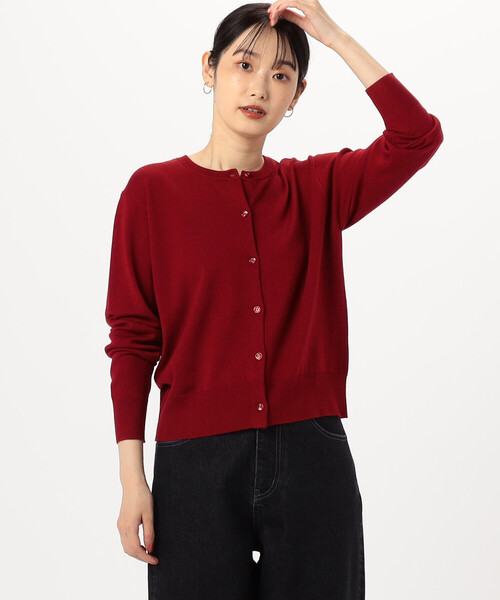 COMME CA ISM(コムサイズム)の「【 マシンウォッシャブル 】ベーシックカーディガン(カーディガン/ボレロ・レディース・チャコール/ブラック/レッド/ホワイト・LARGE/MEDIUM)」の18枚目の写真
