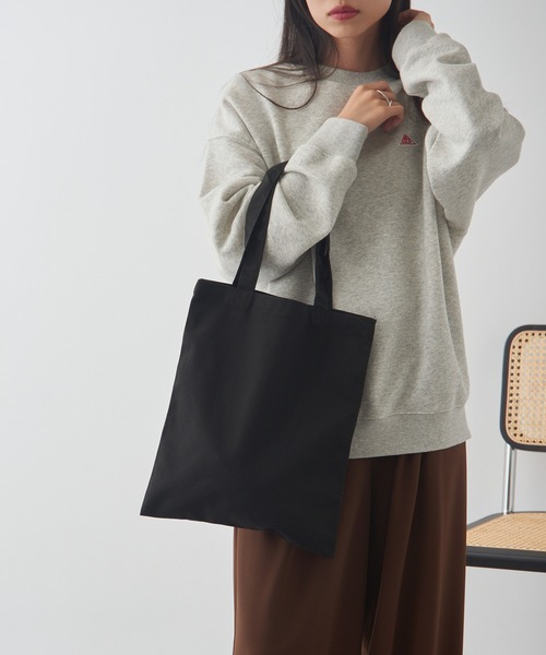 Printstar（プリントスター）の「【Printstar】ライトキャンバスフラットトート M 00782（トートバッグ・レディース・ナチュラル/ブラック・M）」の3枚目の写真