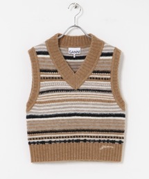 GANNI | GANNI　Soft Wool Stripe Vest(ベスト)