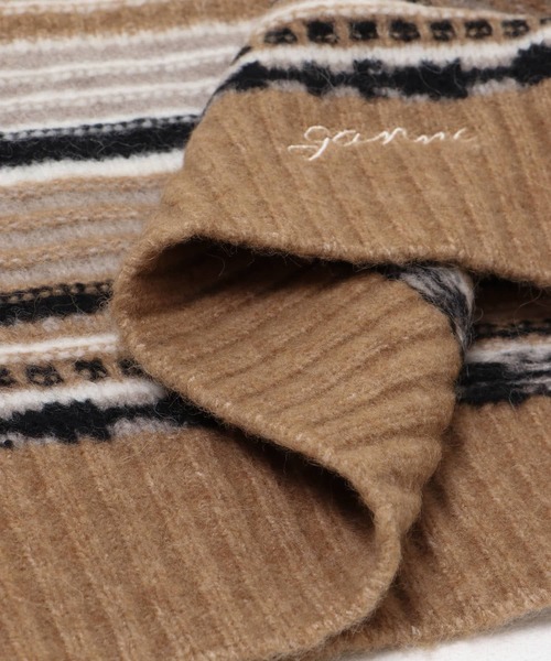 GANNI(ガニー)の「GANNI Soft Wool Stripe Vest(ベスト・レディース・ブラウン・SMALL)」の2枚目の写真