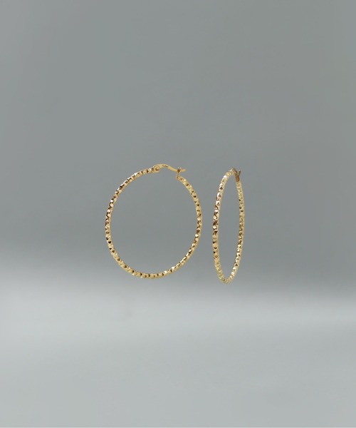 ieLS（イエルズ）の「金属アレルギー対応 「ieLS」ステンレス　カッティングフープピアス（ピアス（両耳用）・レディース・シルバー/ゴールド・ONE SIZE）」の8枚目の写真