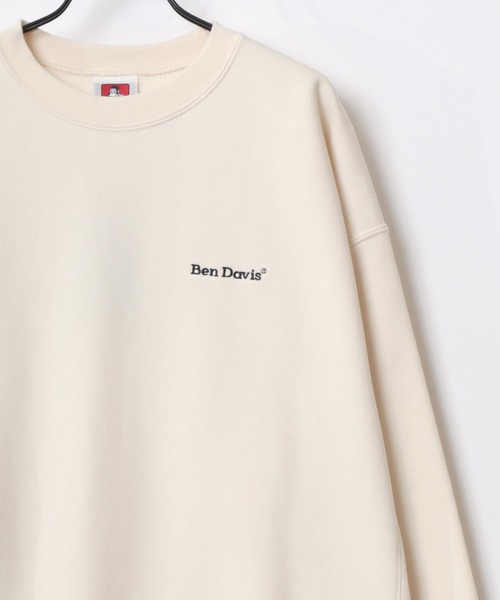BEN DAVIS（ベンデイビス）の「BEN DAVIS/ベンデイビス HEAVY SWEAT CREW/オーバーサイズ 裏起毛 ロゴ ワンポイント刺繍 クルーネック ヘビー スウェット トレーナー/レディース メンズ（スウェット・メンズ・オフホワイト/ブラック/ネイビー/アッシュグレー/ブルー・L/M/XL）」の6枚目の写真