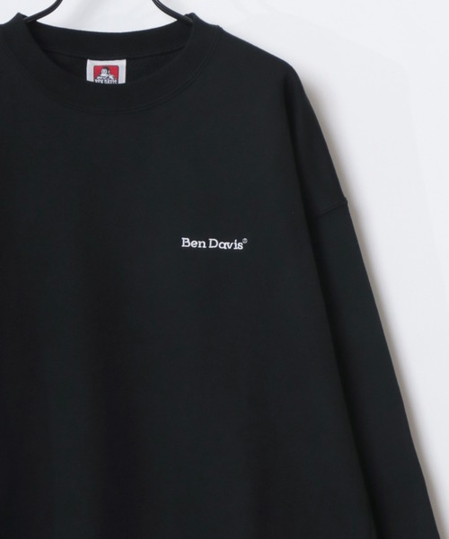 BEN DAVIS（ベンデイビス）の「BEN DAVIS/ベンデイビス HEAVY SWEAT CREW/オーバーサイズ 裏起毛 ロゴ ワンポイント刺繍 クルーネック ヘビー スウェット トレーナー/レディース メンズ（スウェット・メンズ・オフホワイト/ブラック/ネイビー/アッシュグレー/ブルー・L/M/XL）」の7枚目の写真