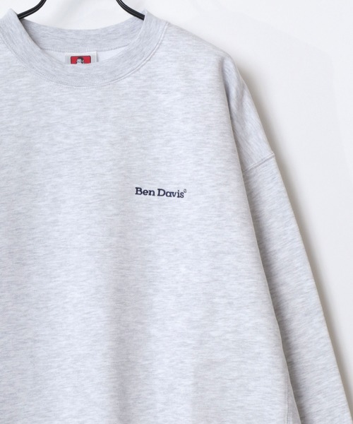 BEN DAVIS（ベンデイビス）の「BEN DAVIS/ベンデイビス HEAVY SWEAT CREW/オーバーサイズ 裏起毛 ロゴ ワンポイント刺繍 クルーネック ヘビー スウェット トレーナー/レディース メンズ（スウェット・メンズ・オフホワイト/ブラック/ネイビー/アッシュグレー/ブルー・L/M/XL）」の8枚目の写真
