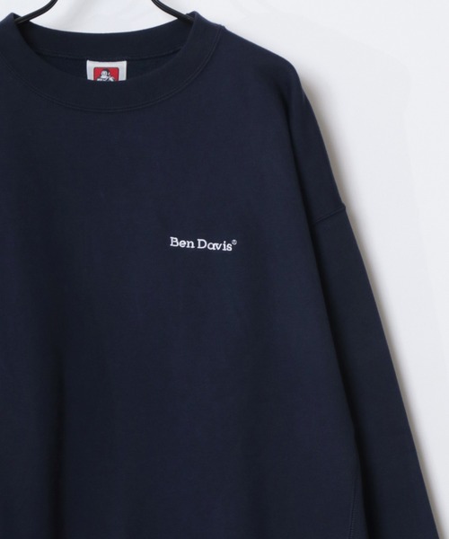 BEN DAVIS（ベンデイビス）の「BEN DAVIS/ベンデイビス HEAVY SWEAT CREW/オーバーサイズ 裏起毛 ロゴ ワンポイント刺繍 クルーネック ヘビー スウェット トレーナー/レディース メンズ（スウェット・メンズ・オフホワイト/ブラック/ネイビー/アッシュグレー/ブルー・L/M/XL）」の9枚目の写真