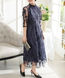 KAREN MILLEN 花柄 ハイネック 長袖 マキシドレス オーガンジ KAREN MILLEN 花柄 ハイネック 長袖 マキシドレス オーガンジ