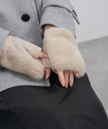 フェイクファーフィンガーレスグローブ