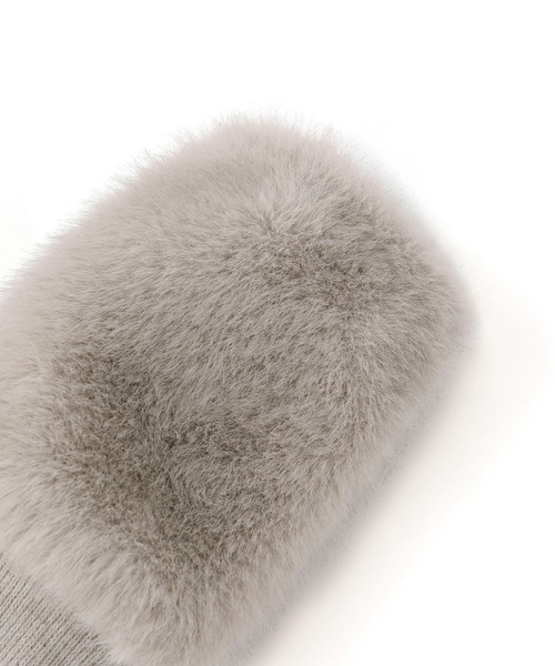 ROPE' PICNIC（ロペピクニック）の「フェイクファーフィンガーレスグローブ（手袋・レディース・ブラック/ベージュ/グレー系その他・FREE）」の12枚目の写真