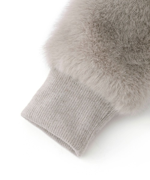 ROPE' PICNIC（ロペピクニック）の「フェイクファーフィンガーレスグローブ（手袋・レディース・ブラック/ベージュ/グレー系その他・FREE）」の11枚目の写真