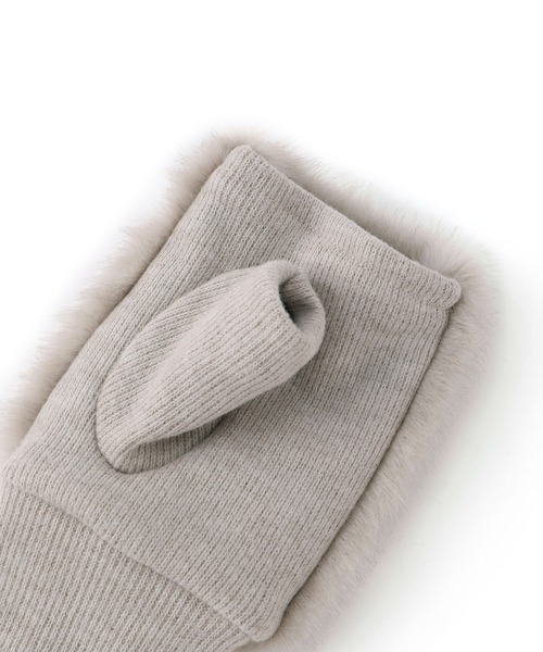 ROPE' PICNIC（ロペピクニック）の「フェイクファーフィンガーレスグローブ（手袋・レディース・ブラック/ベージュ/グレー系その他・FREE）」の10枚目の写真