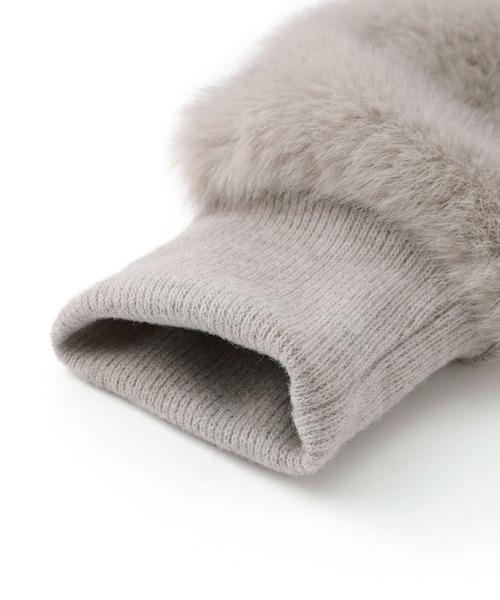 ROPE' PICNIC（ロペピクニック）の「フェイクファーフィンガーレスグローブ（手袋・レディース・ブラック/ベージュ/グレー系その他・FREE）」の8枚目の写真