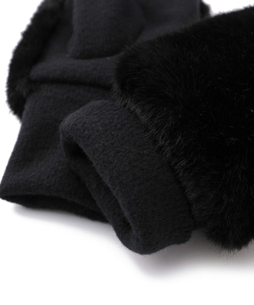 ROPE' PICNIC（ロペピクニック）の「フェイクファーフィンガーレスグローブ（手袋・レディース・ブラック/ベージュ/グレー系その他・FREE）」の6枚目の写真