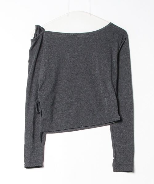 Per sist ence（パーシエンス）の「リボンワンオフショルダーカットソー（Tシャツ/カットソー・レディース・ベージュ/ホワイト/グレー・FREE）」の19枚目の写真