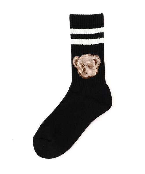 ROSTER SOX（ロスターソックス）の「ROSTER SOX/ロスターソックス/F BEAR SOX（ソックス/靴下・レディース・ブラック/ホワイト・1）」の2枚目の写真