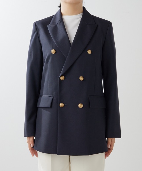 ウィムガゼット　ウールダブルジャケット ウィムガゼット Whim Gazette ウールダブルジャケット （navy