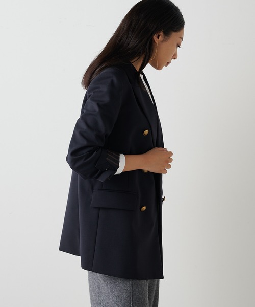 Whim Gazette（ウィムガゼット）の「ウールダブルジャケット（テーラードジャケット・レディース・ネイビー・FREE）」の22枚目の写真