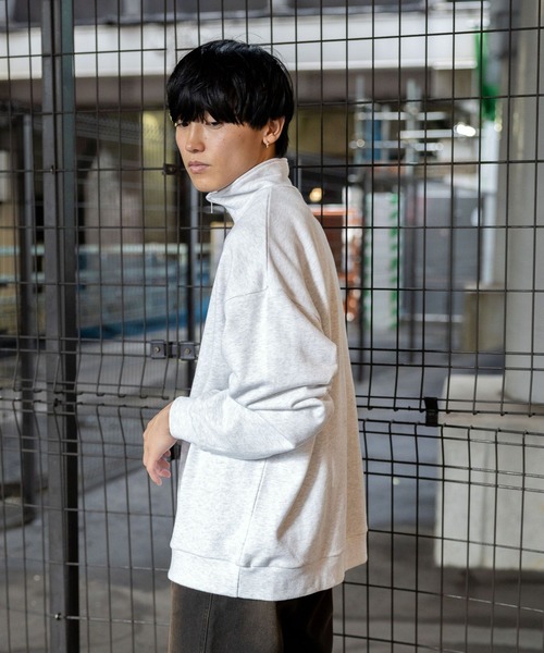 ALAND（エーランド）の「【UNISEX】ALAND／Aロゴ ハーフZIP（ウラケ）（スウェット・レディース・ブラック/ライトグレー/ネイビー・LARGE/MEDIUM）」の7枚目の写真