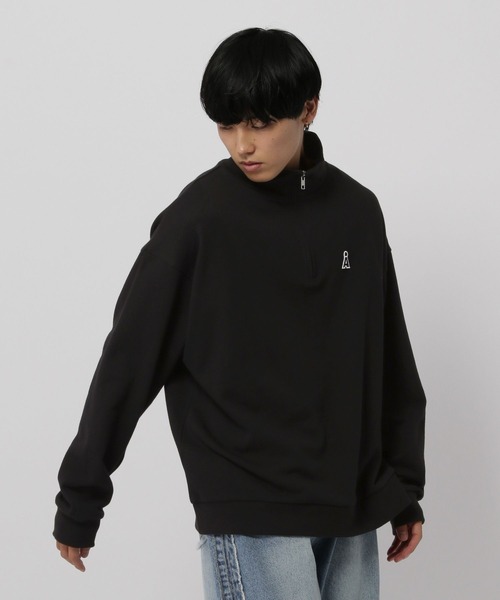 ALAND（エーランド）の「【UNISEX】ALAND／Aロゴ ハーフZIP（ウラケ）（スウェット・レディース・ブラック/ライトグレー/ネイビー・LARGE/MEDIUM）」の18枚目の写真