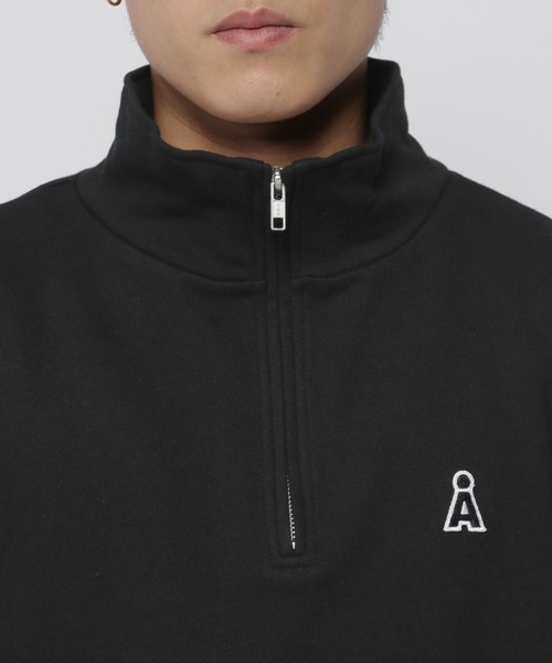 ALAND（エーランド）の「【UNISEX】ALAND／Aロゴ ハーフZIP（ウラケ）（スウェット・レディース・ブラック/ライトグレー/ネイビー・LARGE/MEDIUM）」の21枚目の写真