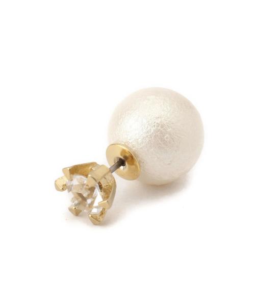 BEAUTY&YOUTH UNITED ARROWS（ビューティーアンドユースユナイテッドアローズ）の「BY シュリンクパール×ビジューピアス ◆（ピアス（両耳用）・レディース・オフホワイト・フリー）」の5枚目の写真