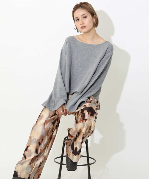 Gready Brilliant(グレディブリリアン)の「袖フレアカットソー(Tシャツ/カットソー・レディース・ブラック/グレー/ダークブラウン/ホワイト・FREE)」の21枚目の写真