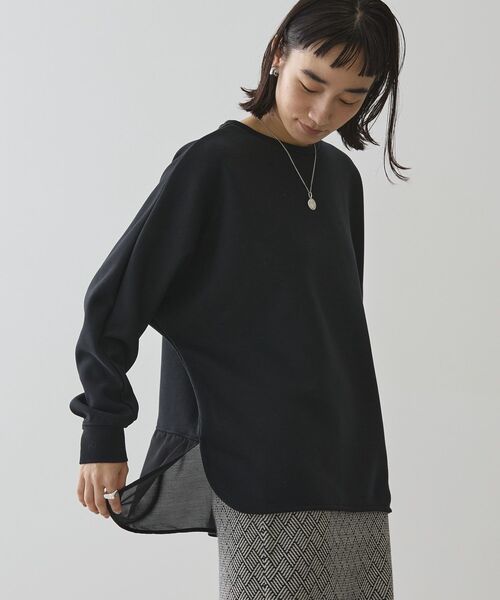AMERICAN HOLIC(アメリカンホリック)の「ドルマン異素材ポンチプルオーバー(Tシャツ/カットソー・レディース・ライトグレー/オフホワイト/ブラック・M/L)」の21枚目の写真