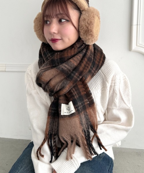 SOLLON.（ソルロン）の「ボリュームチェックマフラー（マフラー）」 - WEAR