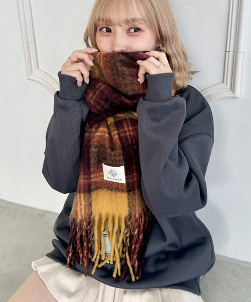 SOLLON.（ソルロン）の「ボリュームチェックマフラー（マフラー）」 - WEAR