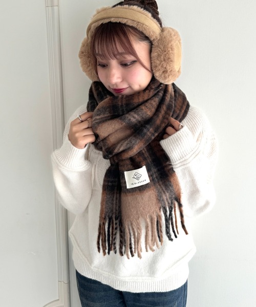 SOLLON.（ソルロン）の「ボリュームチェックマフラー（マフラー）」 - WEAR