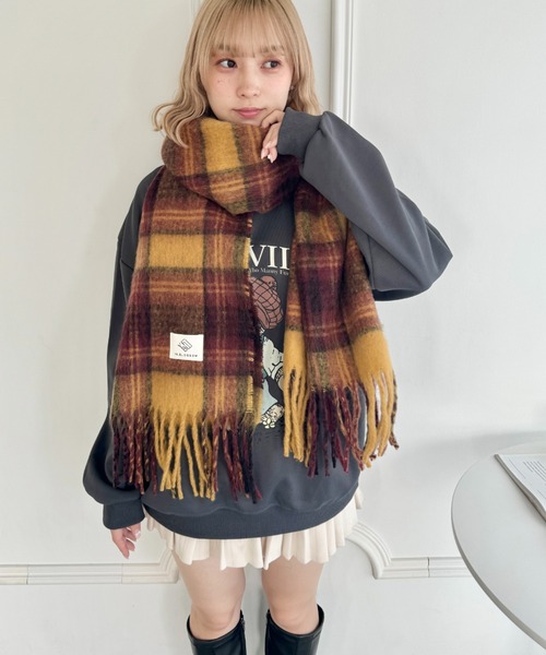 SOLLON.（ソルロン）の「ボリュームチェックマフラー（マフラー）」 - WEAR