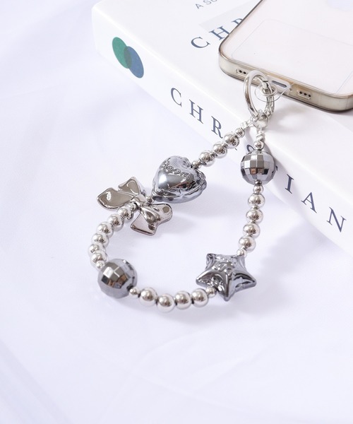 Teeny Talisman ミニストラップ ハート リボン スマイル 1004ST キーホルダー リボン ハート チャーム スマホストラップ