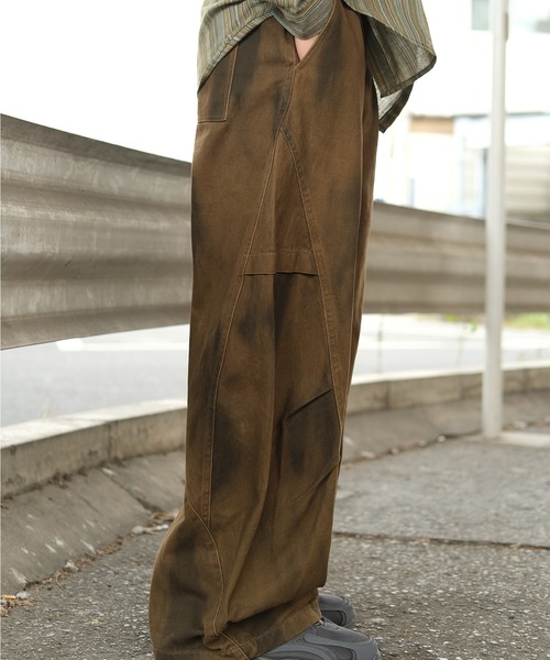 HOOK（フック）の「HOOK -select-　ミリタリーペイントボリューム切り替えカーブワークパンツ（カーゴパンツ・メンズ・グリーン/チョコ/ブラック・M/S/L/XL）」の6枚目の写真