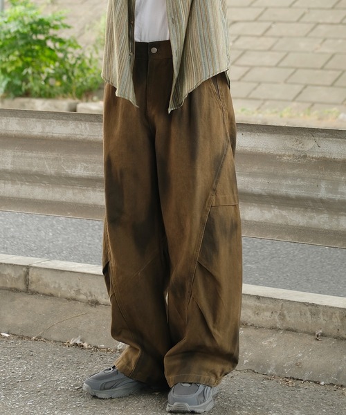 HOOK（フック）の「HOOK -select-　ミリタリーペイントボリューム切り替えカーブワークパンツ（カーゴパンツ・メンズ・グリーン/チョコ/ブラック・M/S/L/XL）」の5枚目の写真