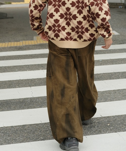 HOOK（フック）の「HOOK -select-　ミリタリーペイントボリューム切り替えカーブワークパンツ（カーゴパンツ・メンズ・グリーン/チョコ/ブラック・M/S/L/XL）」の8枚目の写真