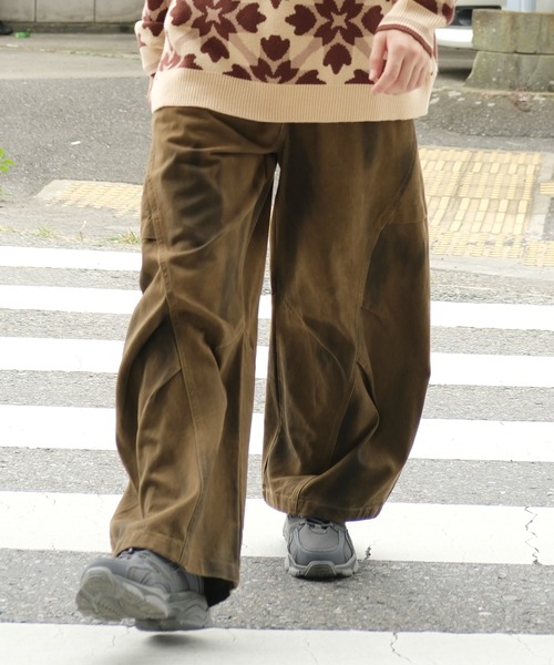 HOOK（フック）の「HOOK -select-　ミリタリーペイントボリューム切り替えカーブワークパンツ（カーゴパンツ・メンズ・グリーン/チョコ/ブラック・M/S/L/XL）」の10枚目の写真