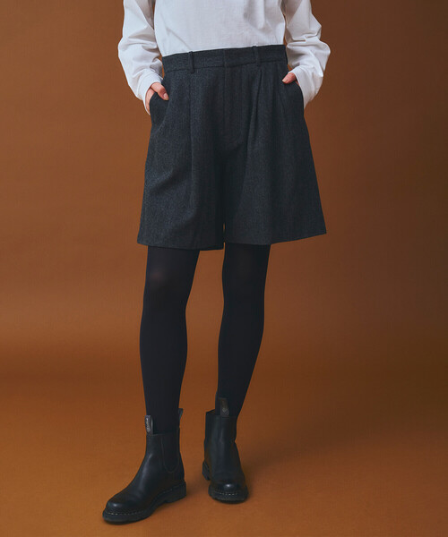 LE GLAZIK（ルグラジック）の「LE GLAZIK | ウール タックショーツ WOMEN（その他パンツ・レディース・チャコール・36）」の12枚目の写真