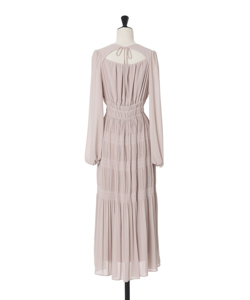 Majolica Pleated Chiffon Long Dress（ワンピース）｜Her lip to