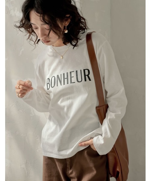 Re:EDIT(リエディ)の「コットンロゴロンT(Tシャツ/カットソー・レディース・ホワイト×ブラック/ブラック×ホワイト・LARGE/MEDIUM)」の1枚目の写真
