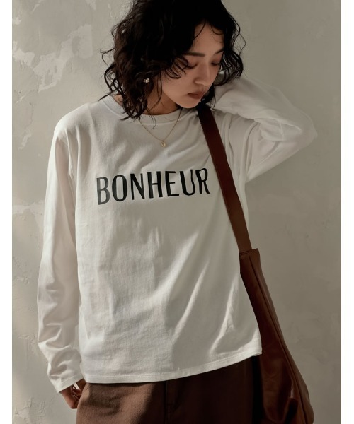 Re:EDIT(リエディ)の「コットンロゴロンT(Tシャツ/カットソー・レディース・ホワイト×ブラック/ブラック×ホワイト・LARGE/MEDIUM)」の7枚目の写真