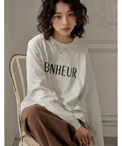 Re:EDIT(リエディ)の「コットンロゴロンT(Tシャツ/カットソー・レディース・ホワイト×ブラック/ブラック×ホワイト・LARGE/MEDIUM)」の14枚目の写真