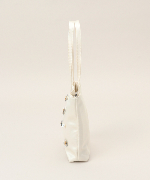 SLOBE IENA(スローブイエナ)の「サテンビジューバッグ(ショルダーバッグ・レディース・ホワイト・FREE)」の4枚目の写真