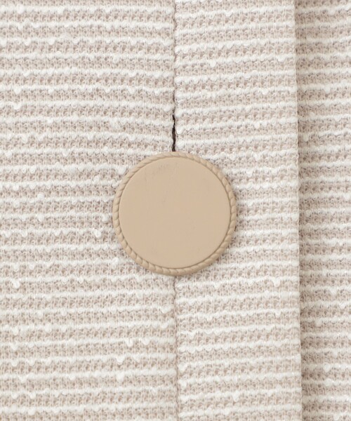 【セール】【美シリーズ】【ウォッシャブル】【セットアップ対応】ラメツイーディージャージノーカラージャケット（ノーカラージャケット）｜TRANS WORK（トランスワーク）