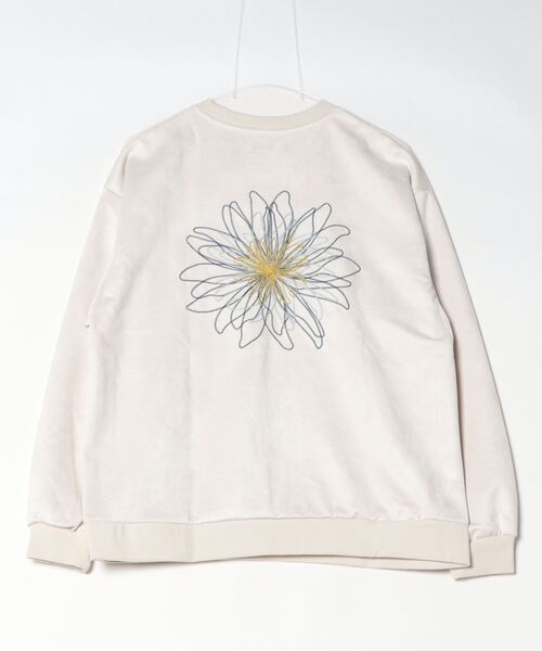 【セール】ATELANE/スウェードポンチ フラワー刺繍プルオーバー（Tシャツ/カットソー）｜ATELANE（アテレーン）